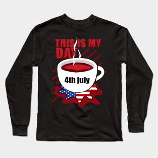 America Shirt 4th of July Patriotic T-shirt holiday Long Sleeve T-Shirt